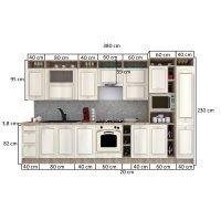 Bucatarie LEEA ART FRONT MDF REGULARNY 380 K002 / decor 265